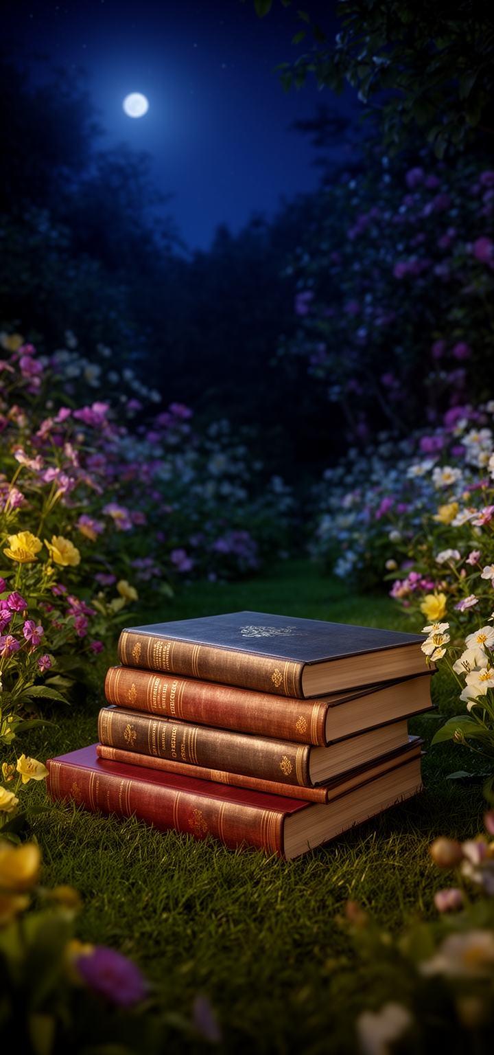 Book garden background